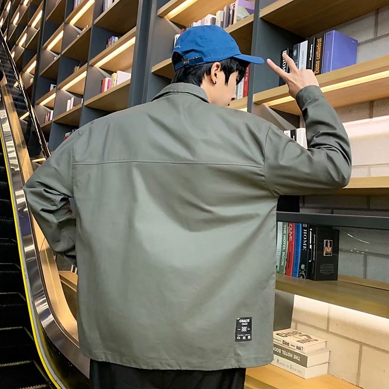 Frankrijk Stijl Katoenen Shirt Mannen Lente Mode Grijs Shirts Voor Mannen Lange Mouwen Effen Shirt Heren Comfortabele Shirts mannelijke