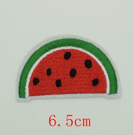 Cartoon Fruits Watermelon Patch Iron-on Embroidered Fruit Stickers DIY Appliques Handmade Pacthwork Garment Accessories: Antique Silver