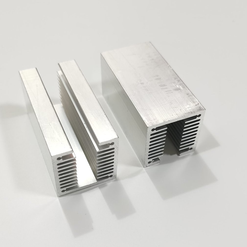 1 st aluminium kylfläns ledd kylfläns 40 x 40-100mm kylfläns aluminiumprofiler aluminiumfärgchassistrålare: Grå