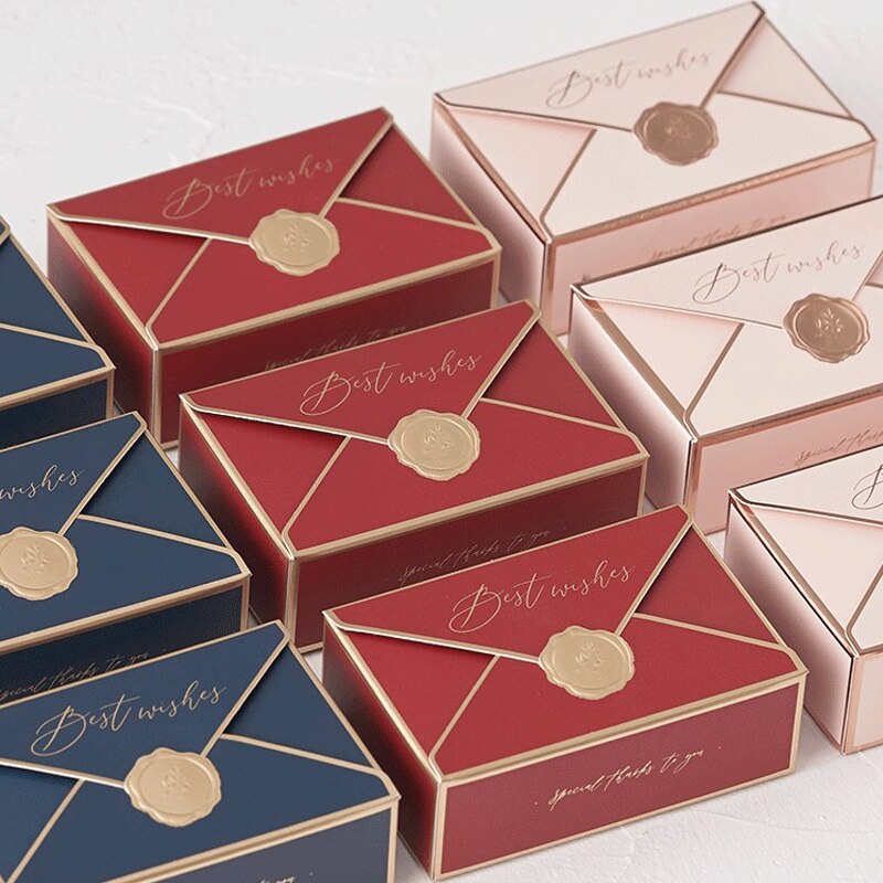 10 stücke retro Rosa Hochzeit Zucker Schokolade Kasten Hochzeit Bevorzugt Süßigkeit Kasten Partei Liefert Verpackung Boxen