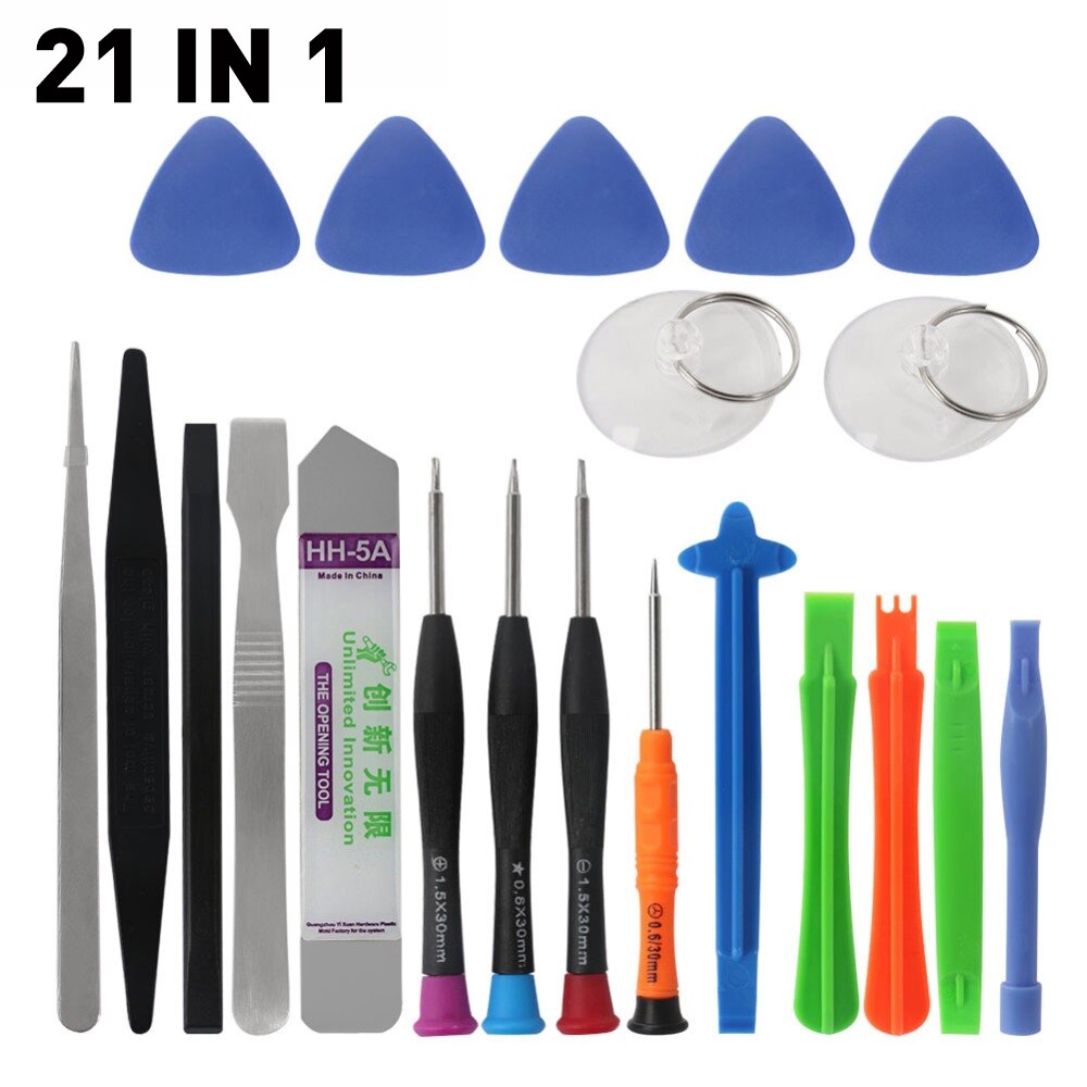 Spudger Pry Opening Gereedschap Mobiele Telefoon Reparatie Tools Kit Schroevendraaier Set Voor Iphone 7 6 Plus Ipad Samsung Mobiele Telefoon hand Tool Set: 21 IN 1