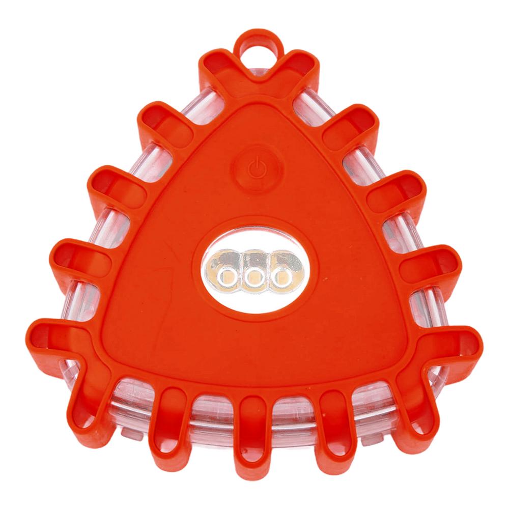 Advarselstrekant sikkerhedsblus til vejkantsadvarsel robust trekant advarselsblinkende lys advarsels-led vejblus til: Hvid