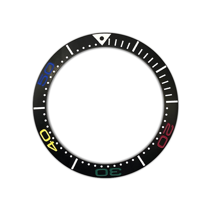 38Mm Gebogen Keramiek Bezel Insert Ring Past Skx007 Skx009 Srpd Gmt Sub Zeepaardje Horloge Case Mannen Horloge Ring Refitting Delen: KAF7