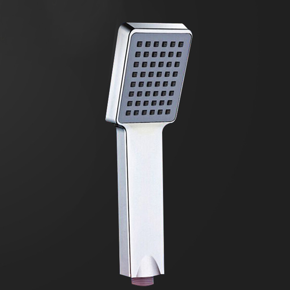 1Pc Universele Handheld Chrome Waterbesparende Druk Regenval Vierkante Nikkel Abs Douchekop Handdouche Voor Badkamer