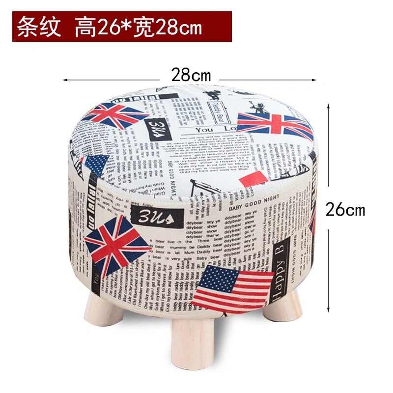 Hause Sofa Runde Hocker Tuch Kunst Wohnzimmer Tee Tisch HüGel Holz Kreative Kleine Fuß Hocker Sattel freundlicher Hocker Bank: 15