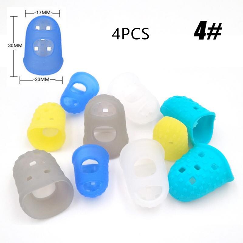 1/4 stücke Gitarre Finger einstellen Silikon flexibel Verknüpfungen Hand Finger Schutz Praxis Gitarre Zubehör Anfänger der Praxis Finger Hütte: 4Stck XL