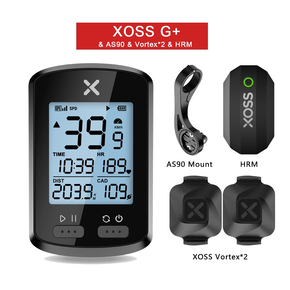XOSS G/G+ Bike Computer Wireless GPS Speedometer Rainproof Road Bike MTB Bicycle Odometer Bluetooth ANT+ With TOWILD CL600 light