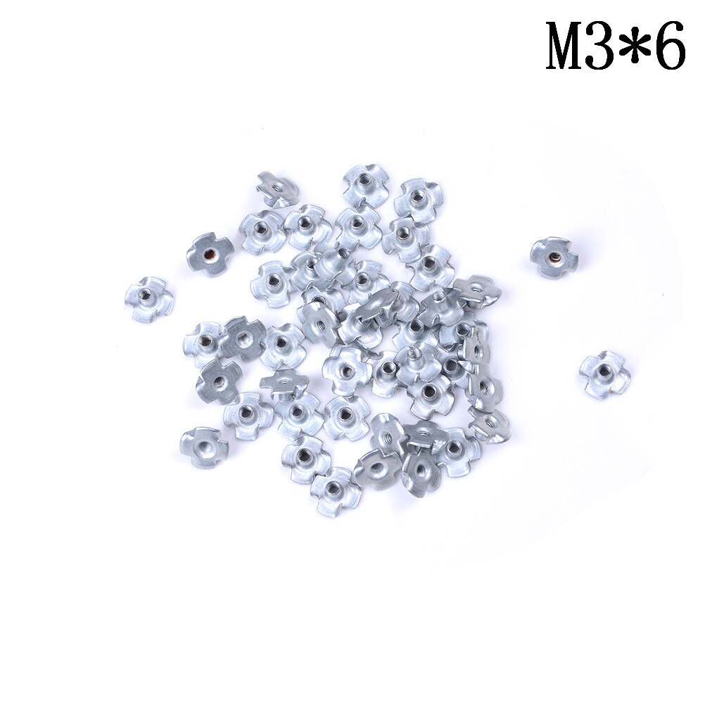 50Pcs/lot Sizes M3 M4 M5 M6 M8 Threaded Insert Nut Furniture Nuts For Wood Hex Socket Screw Flanged Barbed Zinc
