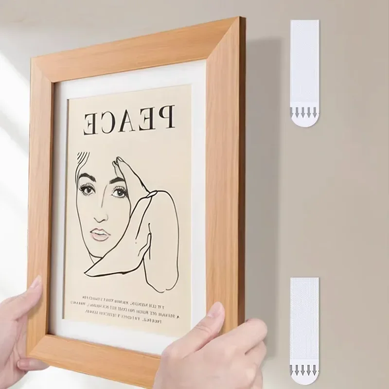 Cinta adhesiva extraíble con gancho, tiras para colgar cuadros, sin daños en la pared, fijación, colgador de pared, pegatinas artísticas de cortina sin perforaciones DIY