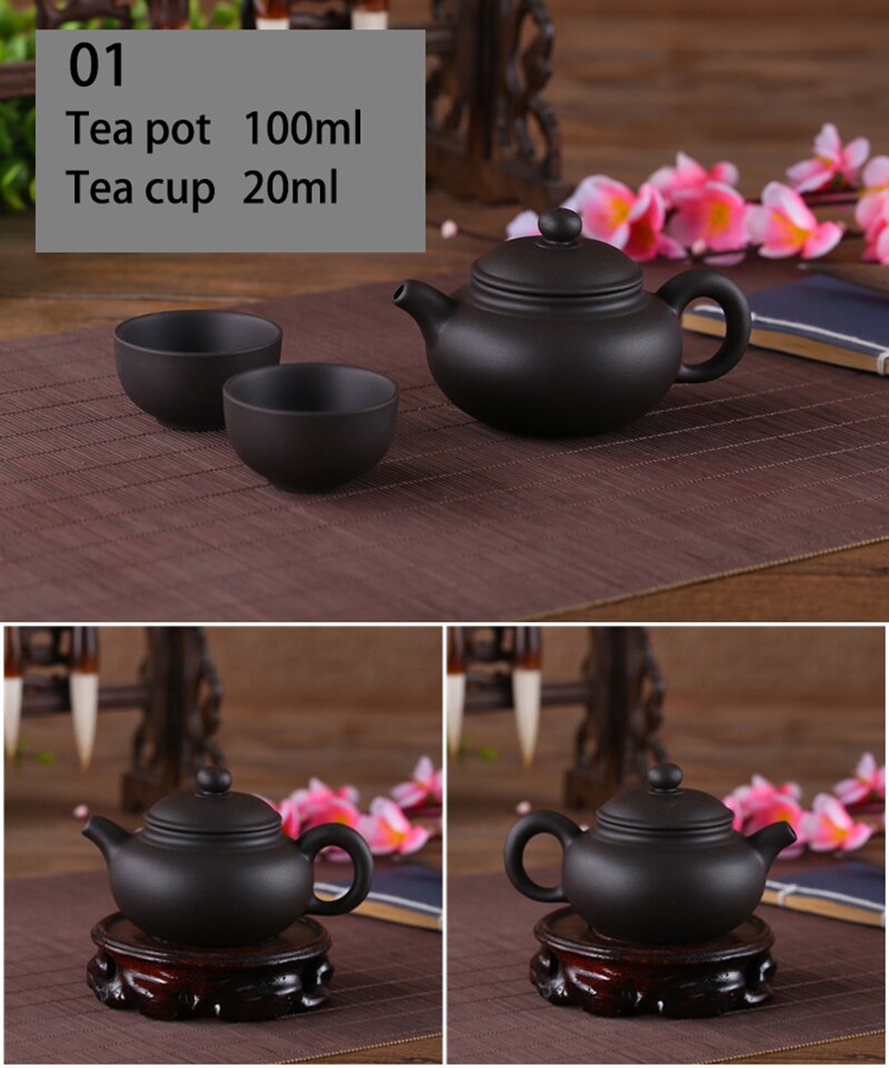 Yixing Paarse Klei Kleine Thee Set Omvat 1 Pot 2 Kopjes, Xishi Pot Thee Ceremonie, zisha Keramische Aardewerk Theekopje, China Kung Fu Thee Set