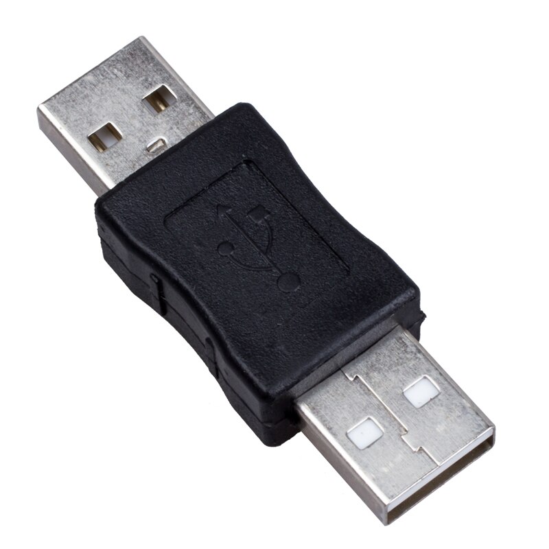 Sodial (R) Usb A Male Naar Male Connector Adapter Black
