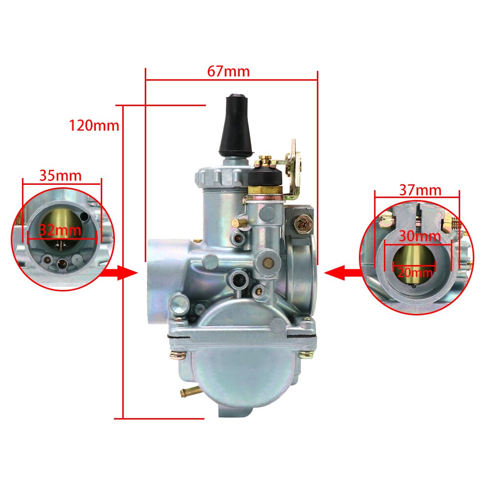 SCL-carburador de MOTOS Mikuni VM20, 20mm, Tobogán redondo, serie VM, carburador para Atv, accesorios para moto de cross