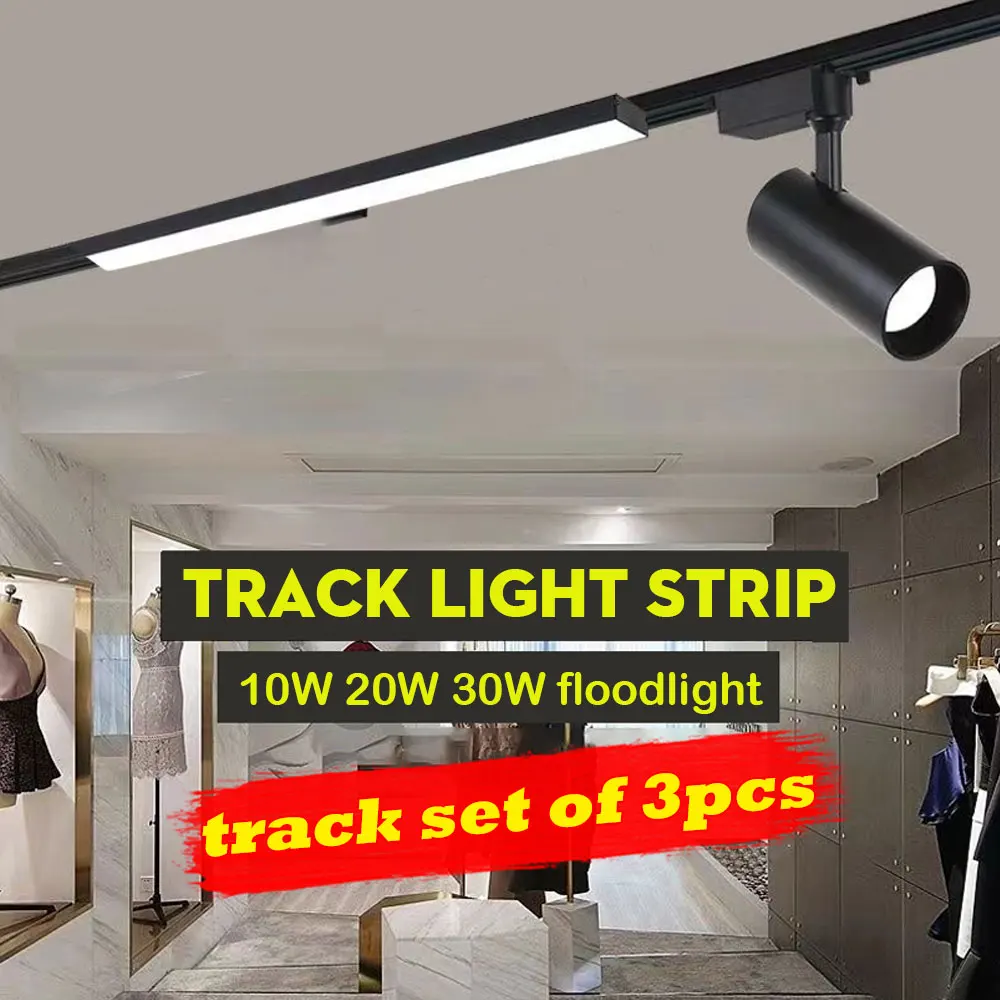 LED-schienenlicht Stelle LED 10W 20W 30W Wandleuchte Flutlicht Kolben Schienen Stelle Schienenbeleuchtung Leuchte Bekleidungsgeschäft Wohnzimmer Hause
