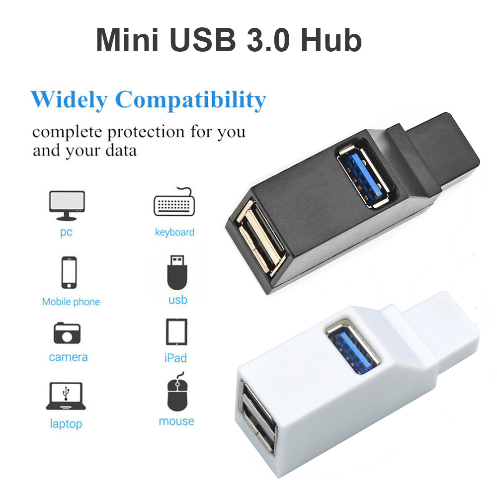 Przedłużacz USB 3.0 HUB Mini Splitter Box 1 do 3 portów Szybki USB 2.0 do PC Laptop U Disk Card Reader