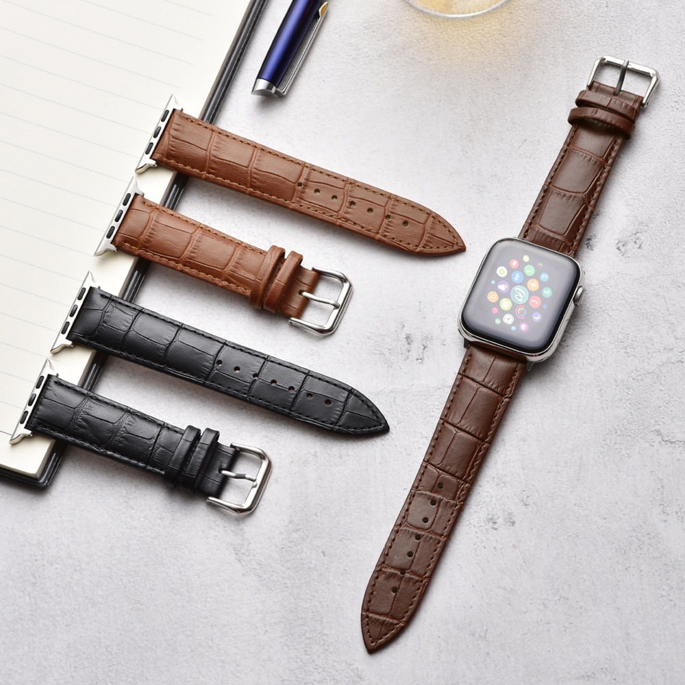 Strap Voor Apple Watch Band Leather Loop 42Mm 38Mm Correa Pulseira Horlogeband Voor Iwatch 44Mm 40Mm Serie 5 4 3 2 1 Armband