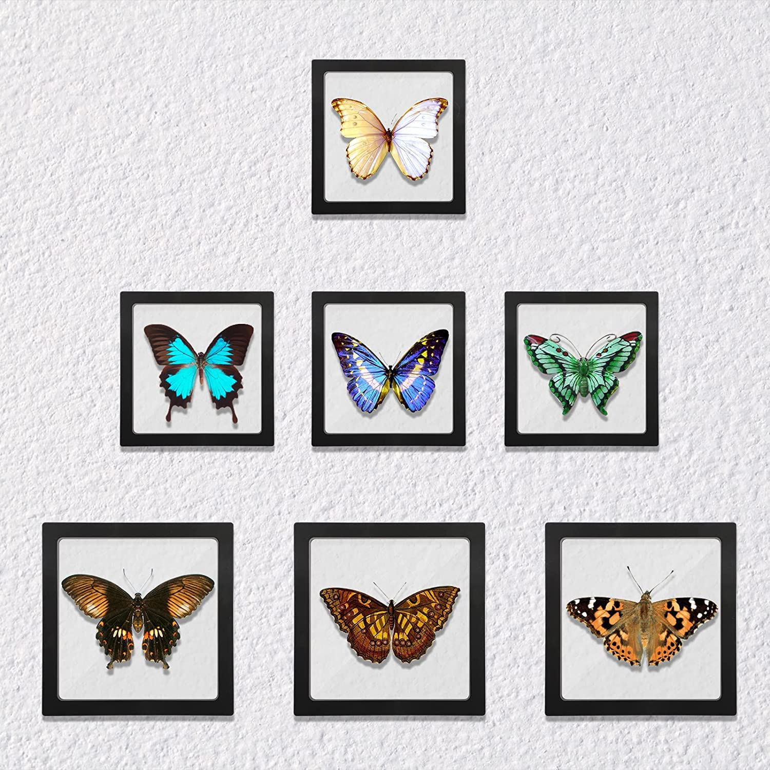 10 pack 3D Floating Frame Display Stand, Transparent PE Floating Display Case, Jewelry Storage Box Suspension Frame