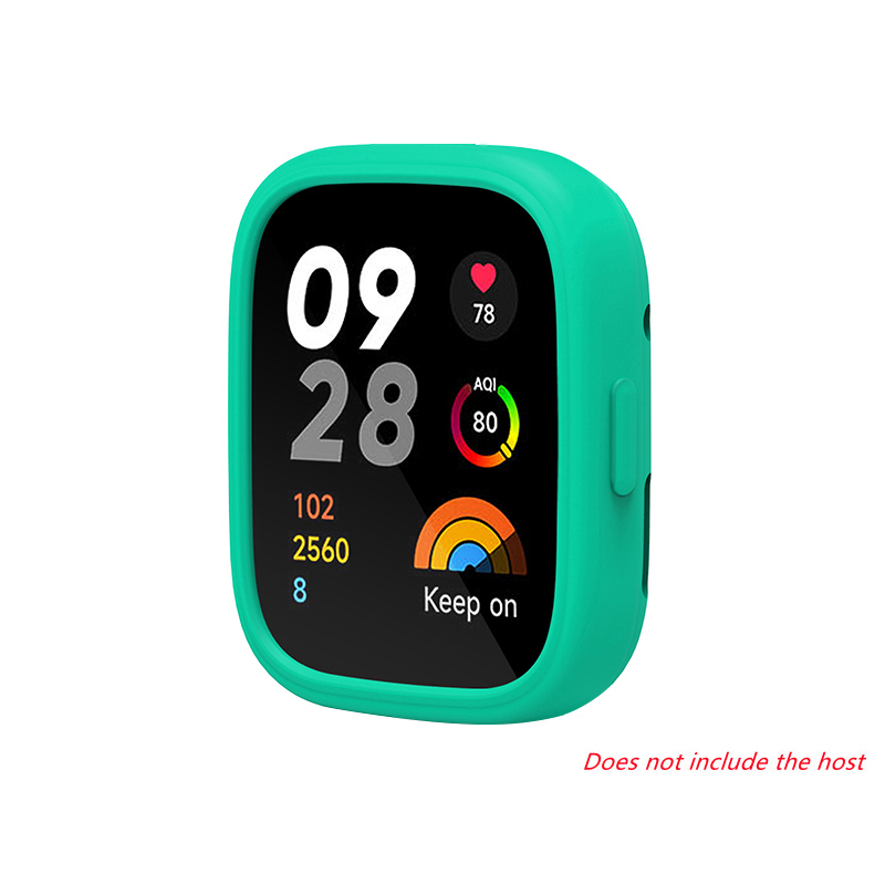 Siliconr rem til xiaomi redmi watch 3 udskiftningsrem redmi watch 3 active dobbeltfarvet blødt tpu + pc-etui armbånd armbånd: Xxxl / Himmelsk blågrøn