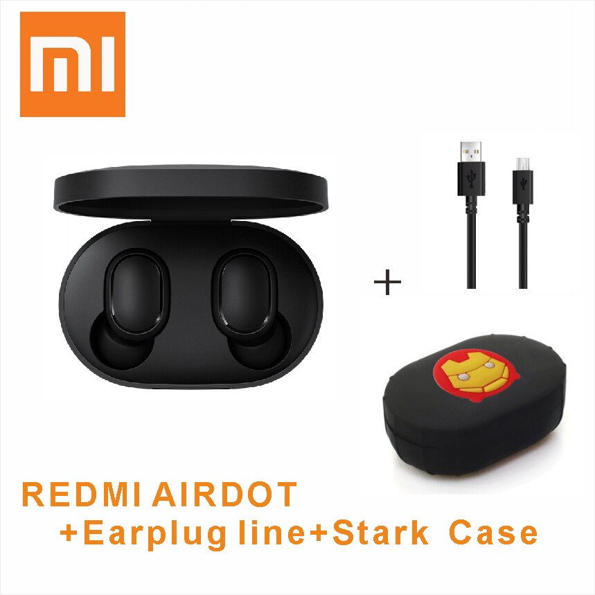 In Stock Original Xiaomi Redmi Airdots TWS Bluetooth Earphone Stereo bass BT 5.0 Eeadphones Mic Handsfree Earbuds AI Control: CN STARK