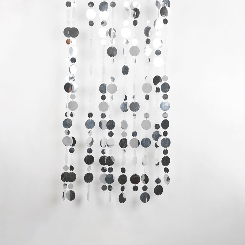 5pc DIY wedding stage layout PVC plastic sequin curtains Christmas Festive party decoration Supplies: Khaki