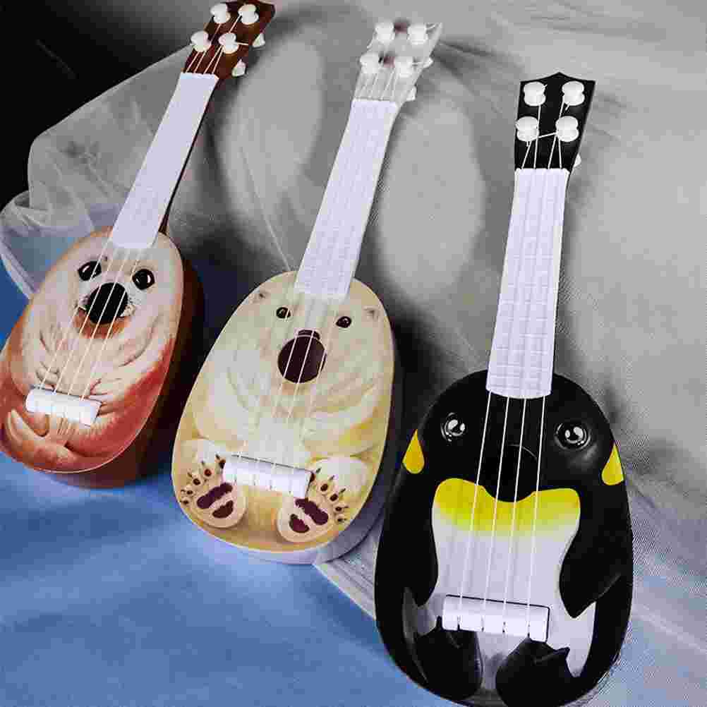 Kid Played Ukulele Early Musical Learning Plastic Instrument Guitar Model