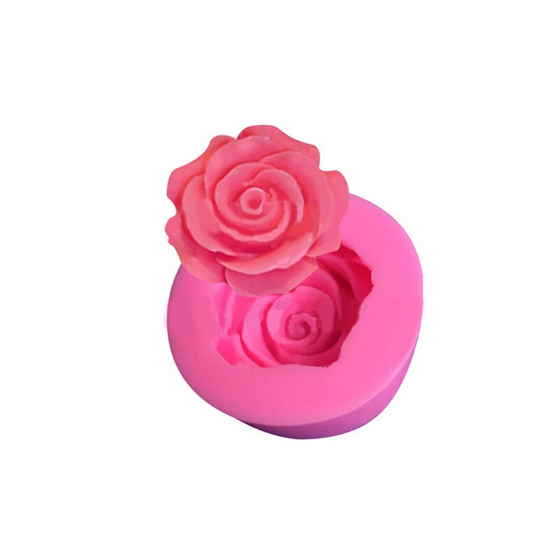 3D Flower 50*30MM DIY Cake Mold Bloom Rose Baking Tool Moulds Cupcake Jelly Candy Decoration 1Pcs Fondant Mold