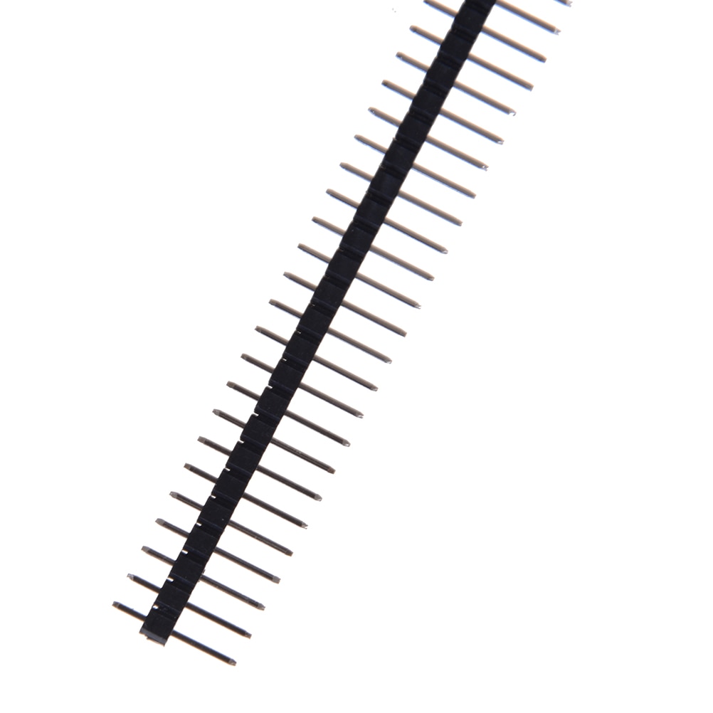 Cabezal de Pin macho único para Arduin, 1x40 fila 2,54, Conector de 40 Pines, módulo de placa de tira, pieza electrónica Elektronik, 20 Uds.