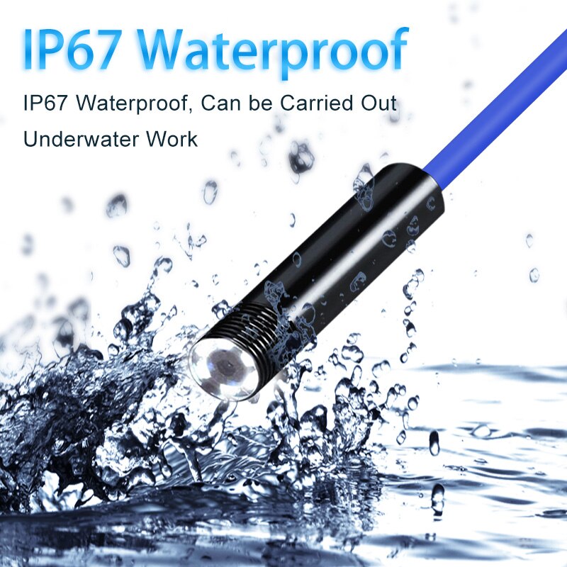 USB Endoscope Camera 720P Waterproof Snake Camera with 6 Adjustable LED For Windows & Macbook OS Computer