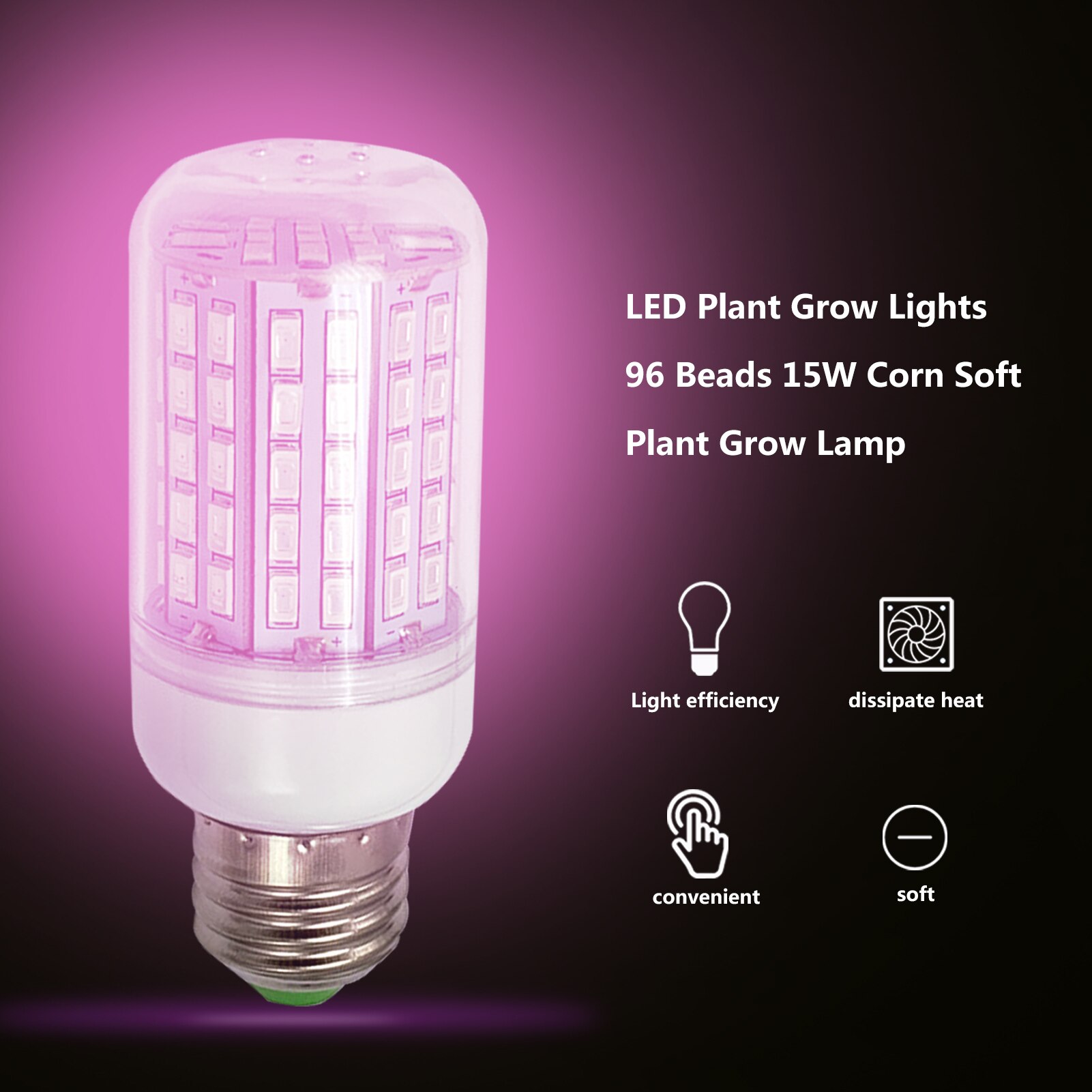 Volledige Spectrum Plant Licht Plant Grow Light Bulb E27 15W 5730LED Hydrocultuur Groei Licht Uv Lamp
