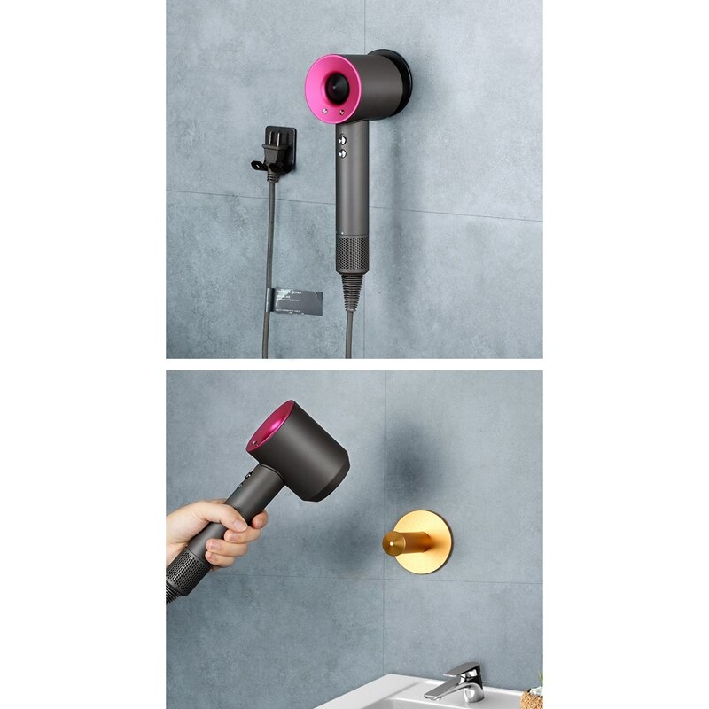 Voor Dyson Föhn Hanger Wall Mount Houder Voor Badkamer Metalen Accessoires Opknoping Plank Rack Draagbare Opslag