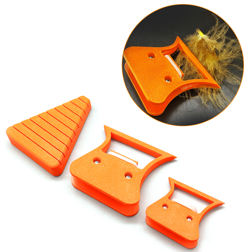 Feather Fold Block CDC Vliegbindset Feather Clip Hackle Holding Tools Vliegvissen Bender Clips Holding Tools Fishing Pesca Gear