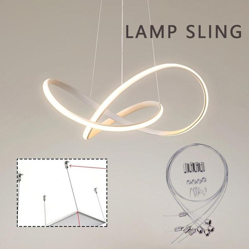 Hanging Suspension Mounting Wire Accessory Kit Fitting LED Ceiling Panel Light Adjustable Rope Lamp Led