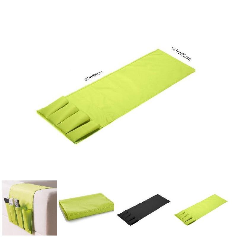Home Sofa Arm Rest TV Remote Control Organizer Holder 4 Pockets Chair Couch Magazine Storage Bag 94 X 32cm