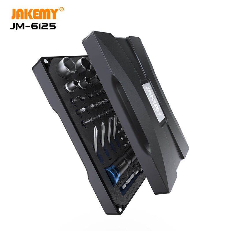 Jakemy JM-6125 Originele Schroevendraaier Set Met S-2 Driver Bit Diy Reparatie Tool Kit Voor Laptop Bril Mobiele