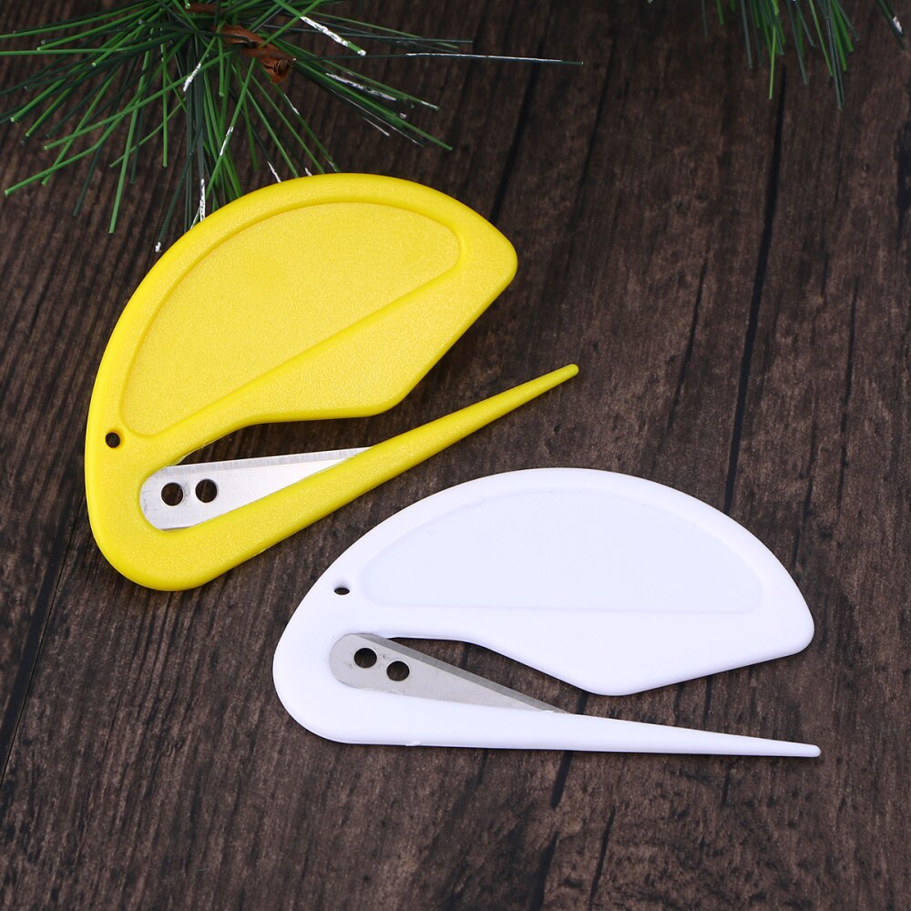 3pcs Letter Opener Envelope Slitter Mail Opener Safety Cutting Tool for Home Office (Red, White, Yellow)