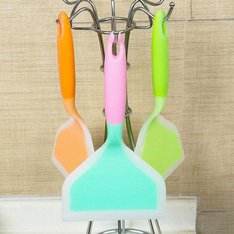 Stora miljövänliga non-stick silikonlyftare spatlar mat matlagning spade skrapa vändare köksutrustning ägg kött pizza  j8 k 1