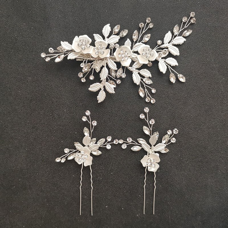 Slbridal handgemaakte oostenrijkse kristal bruids haarspeldjes haarspeldjes haarspeldjes bruidsmeisjes sieradensets