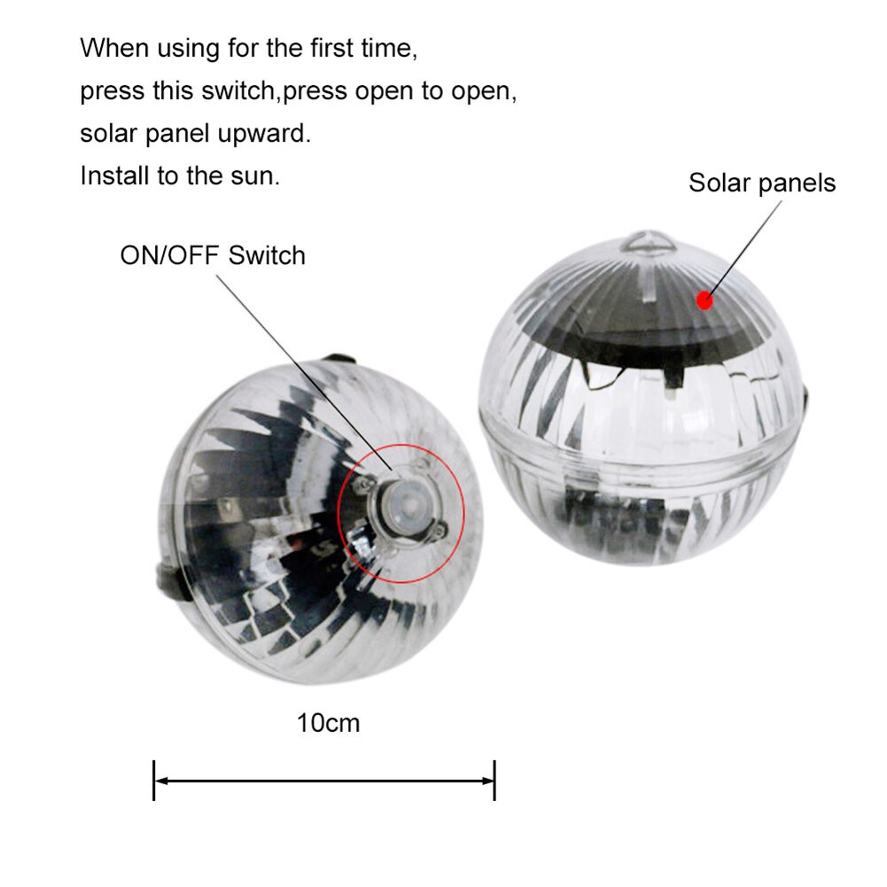 Outdoor Floating Ball Lamp Solar Swimming Pool Party Garden Decor Lights Solar Led Light Outdoor Water Drift Lamp