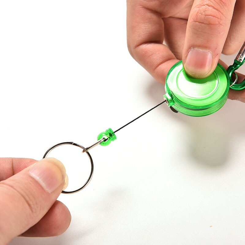 Key Chain Metal Card Badge Holder Colourful Colourful Retractable Strap Carabiner Clip Card label