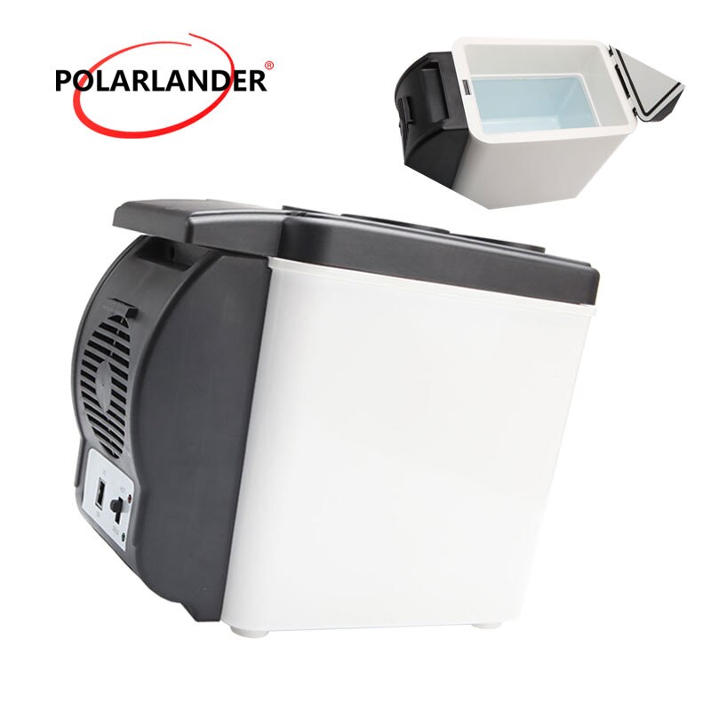 Abs mini bil køleskab bærbar multifunktion bil bil båd rejse køleskab køler fryser varmere 48w 12v 6l