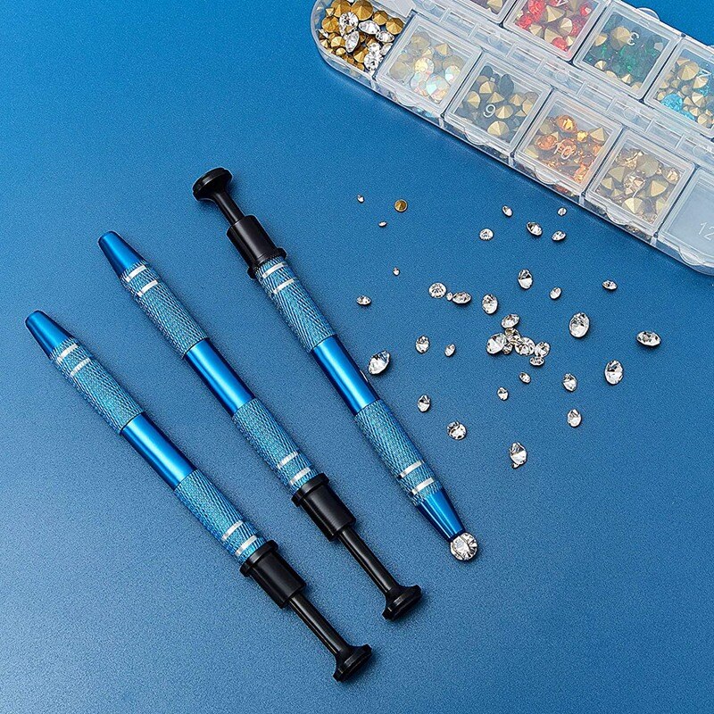 4 Pcs 4-Claw Pick Up Tool for Small Parts Pickup Metal Grabber IC Chips Metal Grabber Claw Pickup Tweezers