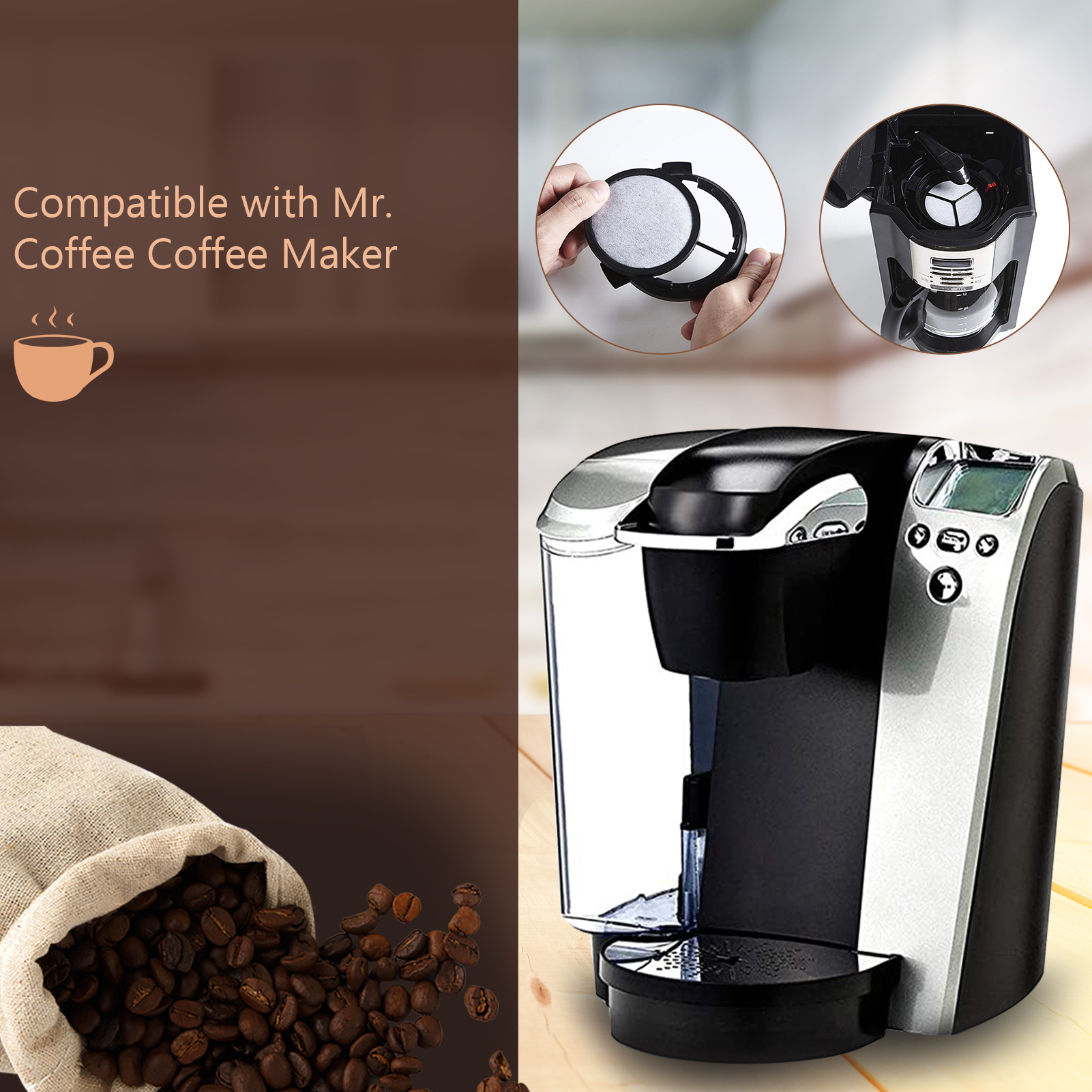 Disque de filtre à eau pour café, compatible avec Mr.Coffee, accessoire de machine, remplacement, paquet de 12