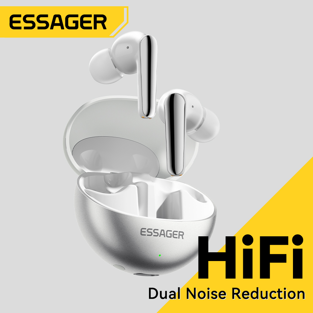 Essager Wireless Bluetooth 5.3 Headset Dual Noise Cancelling Touch Control Ohrhörer mit Mikrofon HiFI Stereo Sound Kopfhörer