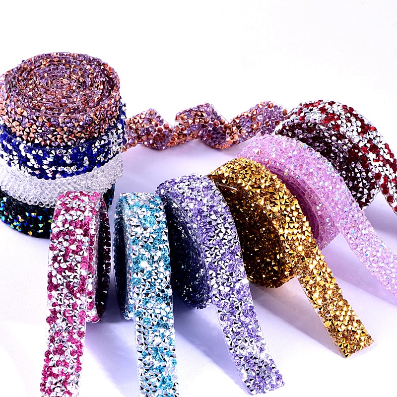 1 Yard/Lot Breedte 15 M Vele Kleuren Steentjes Banding Kristal Zilveren Steentjes Trim Banding Riem Rhinestones Trimmen Diy b3838