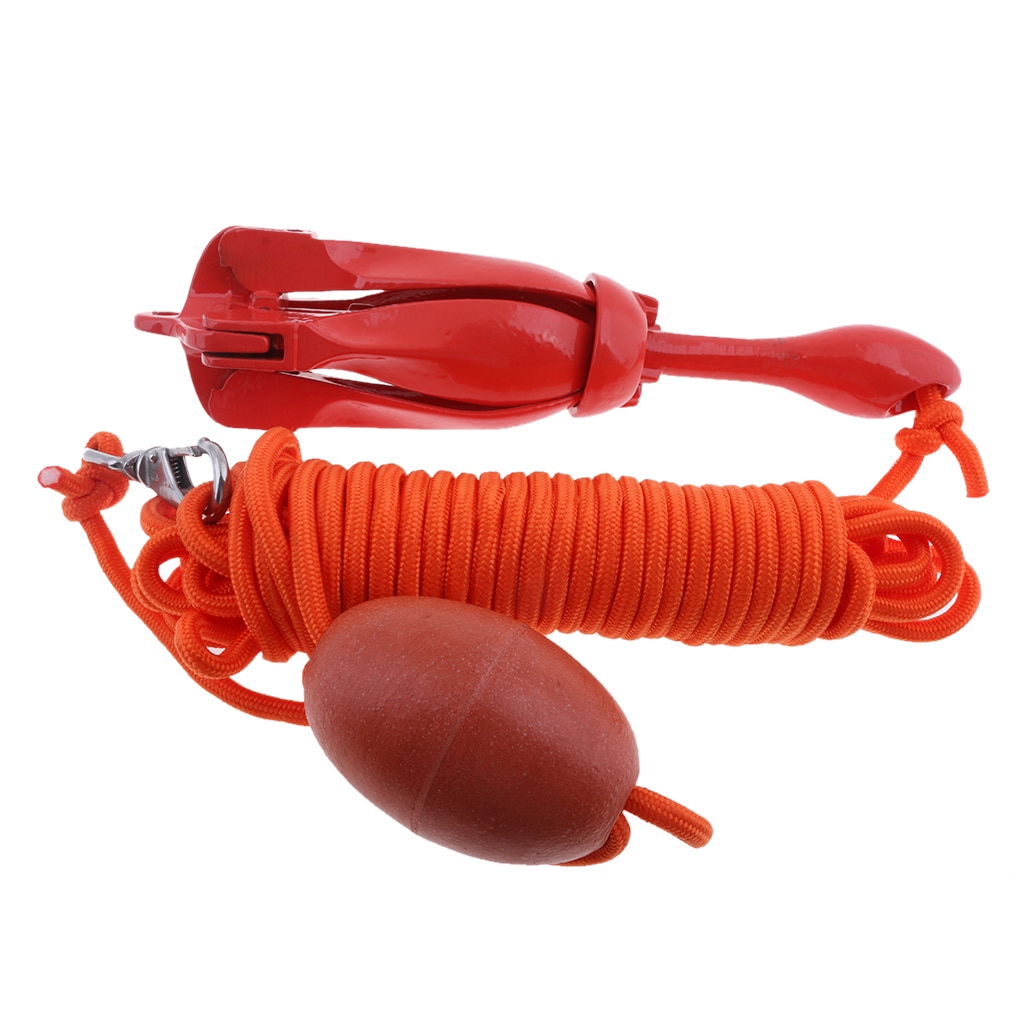 Stainless Steel 1.5kg/3.3lbs Folding Anchor Buoy Kit for Small Boat Kayak