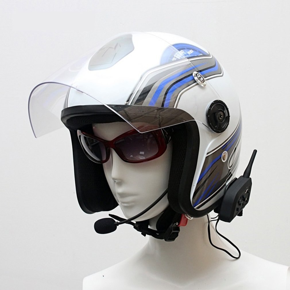 V6-1200 High-speed Protocol Bluetooth Motorcycle Helmet Headset and Interphone Long-distance Transmission