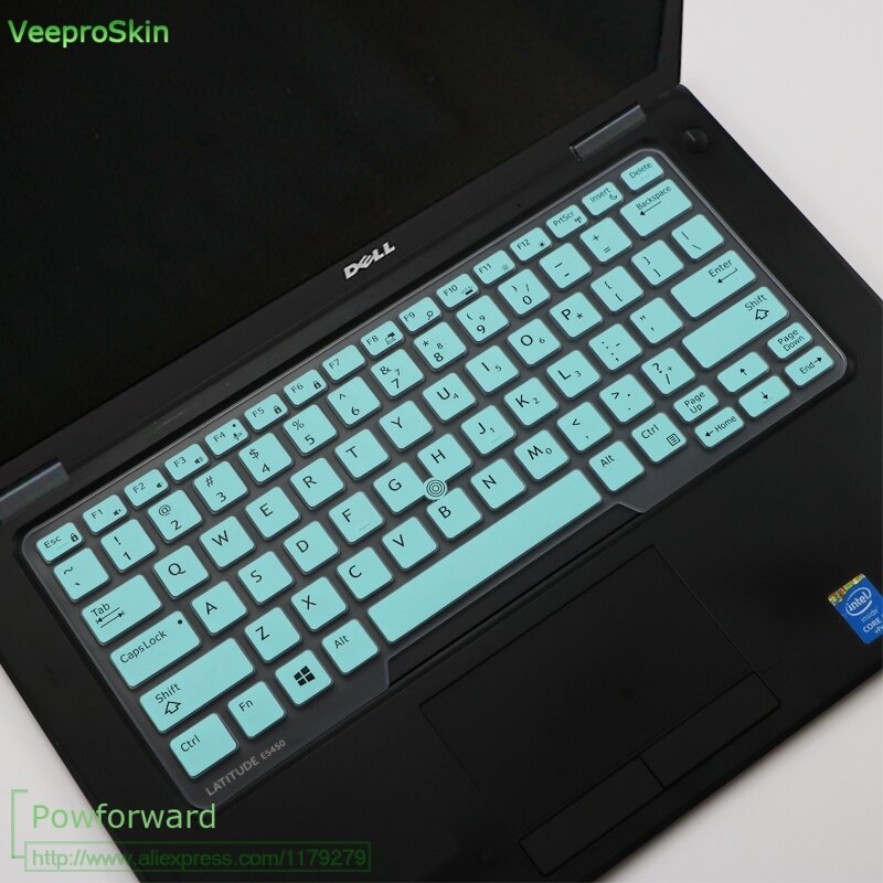 Laptop Keyboard Cover Protector Skin for 14" Dell Latitude 5450 3340 7480 7490 5490 5491 E5450 E5470 E7270 E7450 E7490 E5490: White/Blue