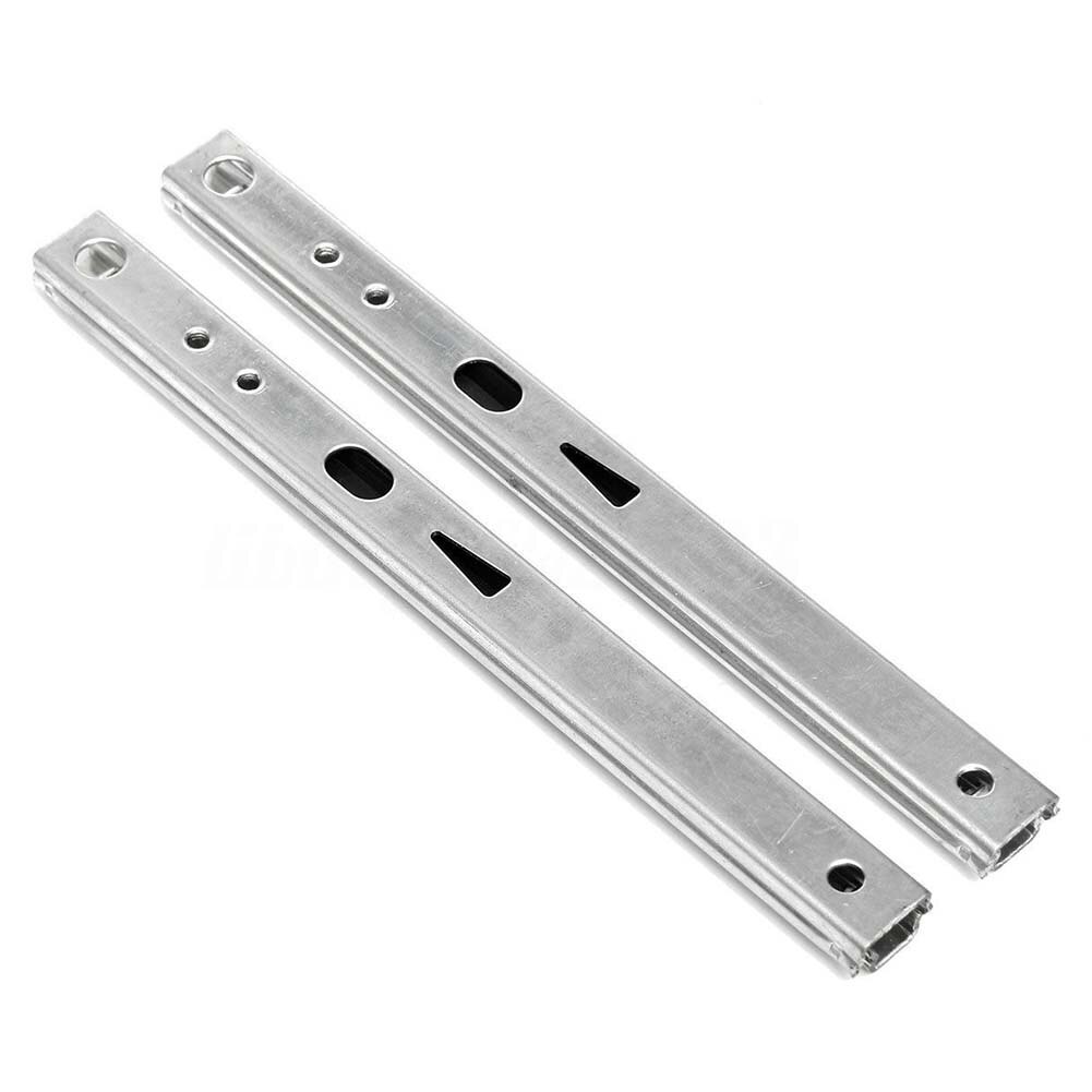 Micro Drawer slide Ball Guide Two Sections 17mm Wide Steel Fold Drawer Steel Ball Slide Rail Furniture Hardware Fittings: 182mm