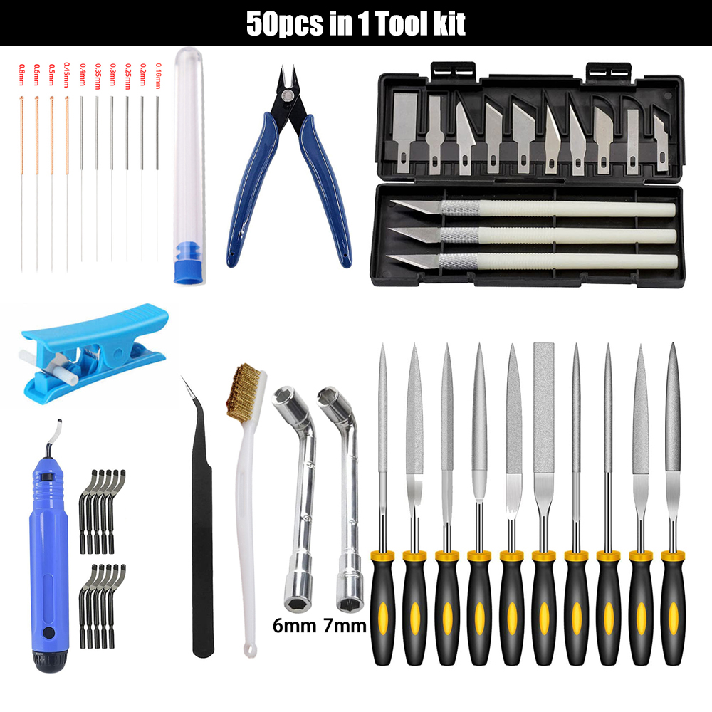 3D Print Tool Kit Debur Tool, Cleaning, Finishing and Printing Tool,3D Print Accessories for Cleaning, Finishing and Cutting: GRAY