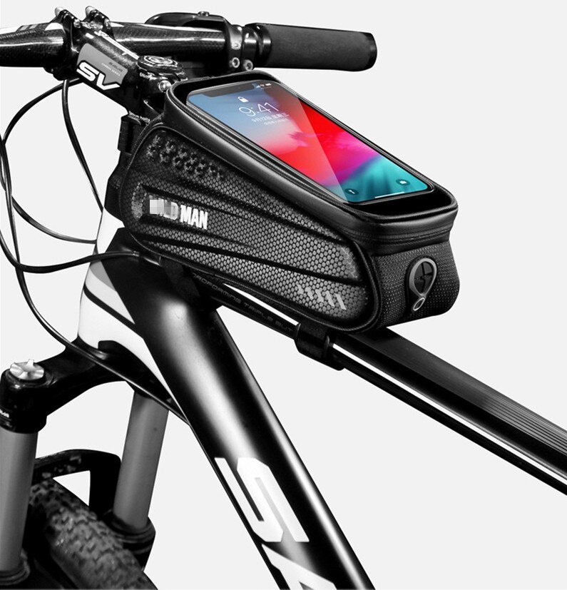 Fietstas Front Beam Zak Mountainbike Mobiele Telefoon Touch Screen Buis Tas Zadeltas Rijden Apparatuur