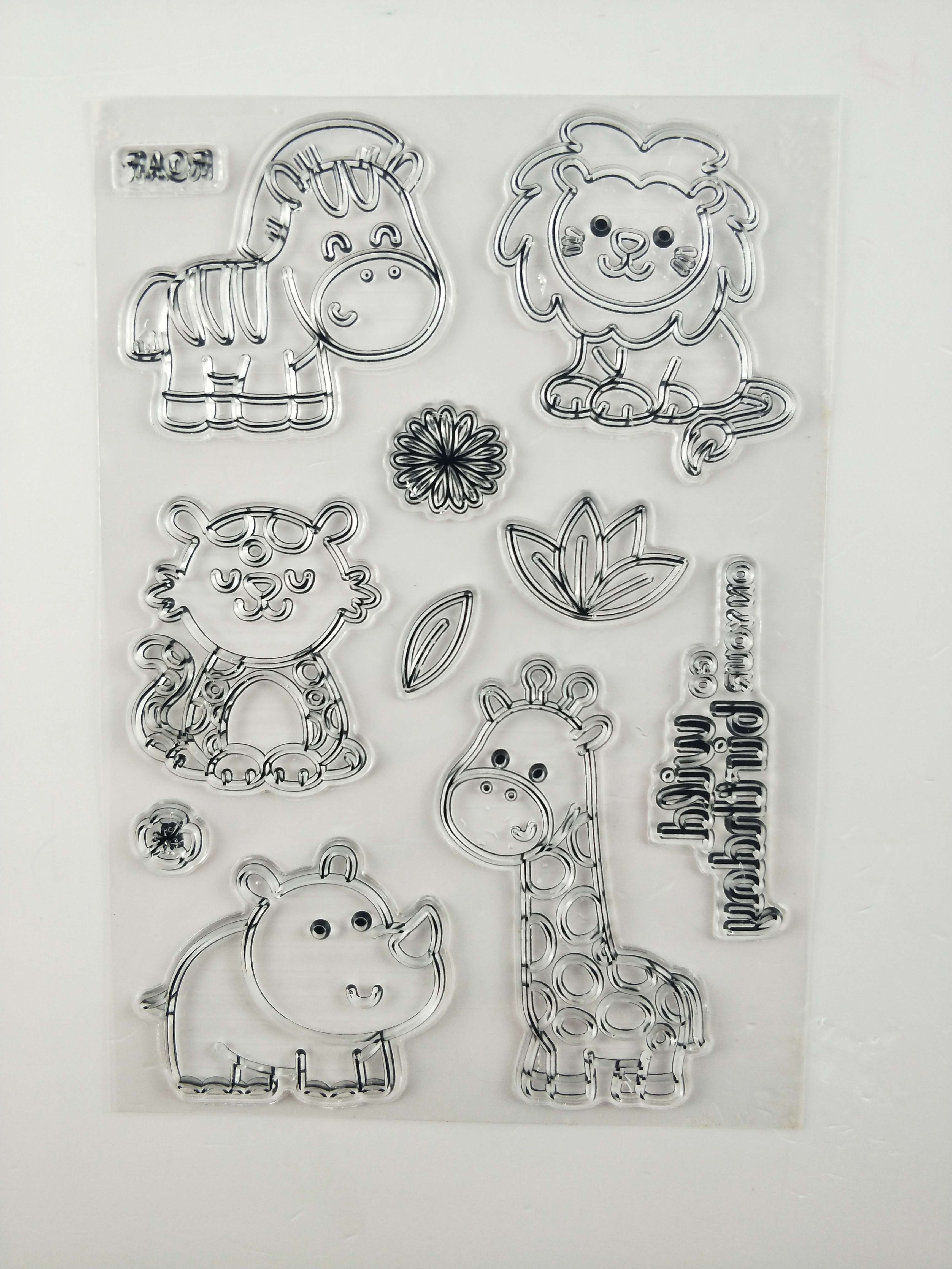 Stamp Retro The Zoo Graphic DIY Signet Handmade Transparent Seal Re-Use Adornment Silica Gel Diary Craft Production